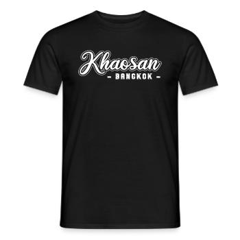 Vintage Thaïlande Asie Coucher de soleil Bangkok Khaosan - T-shirt homme - noir - Devant - AI Model Male 178 light (178cm)