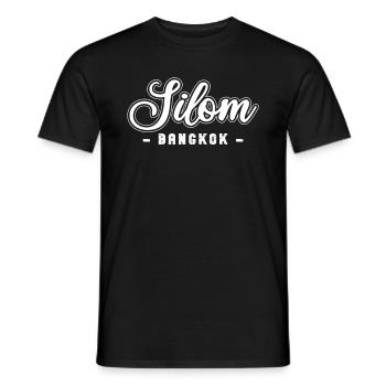 Vintage Thaïlande Asie Coucher de soleil Bangkok Silom - T-shirt homme - noir - Devant - AI Model Male 178 light (178cm)