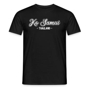 Vintage Thaïlande Vacances Asie Coucher de soleil Ko Samui - T-shirt homme - noir - Devant - AI Model Male 178 light (178cm)