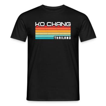 Vintage Thaïlande Vacances Asie Coucher de soleil Ko Chang - T-shirt homme - noir - Devant - AI Model Male 178 light (178cm)