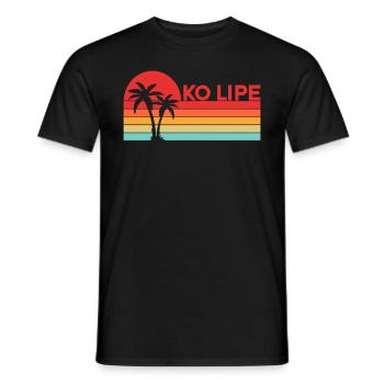Vintage Thailand Vacation Asia Sunset Ko Lipe - Männer T-Shirt - Schwarz - Vorne - AI Model Male 178 light (178cm)