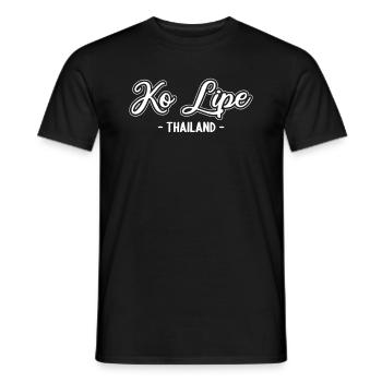 Vintage Thaïlande Vacances Asie Coucher de Soleil Ko Lipe - T-shirt homme - noir - Devant - AI Model Male 178 light (178cm)