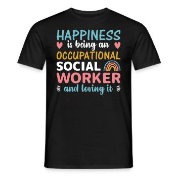 Happiness Is Being A Occupational Worker - Männer T-Shirt - Schwarz - Vorne - AI Model Male 178 light (178cm)