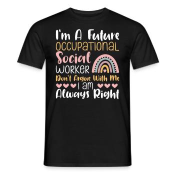 Future Occupational Social Worker - Männer T-Shirt - Schwarz - Vorne - AI Model Male 178 light (178cm)