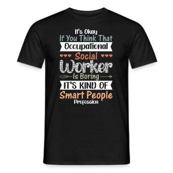 Travailleur professionnel Smart Profession - T-shirt homme - noir - Devant - AI Model Male 178 light (178cm)
