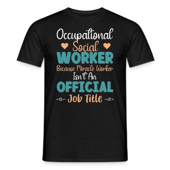 Occupational Social Worker - Männer T-Shirt - Schwarz - Vorne - AI Model Male 178 light (178cm)
