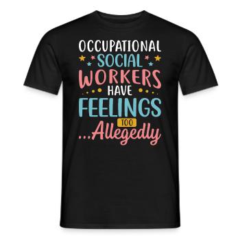 Occupational Social Workers Have Feelngs - Männer T-Shirt - Schwarz - Vorne - AI Model Male 178 light (178cm)