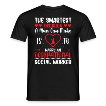 The Smartest Decision A Man Can Make - Men's T-Shirt - black - Front - AI Model Male 178 light (178cm)