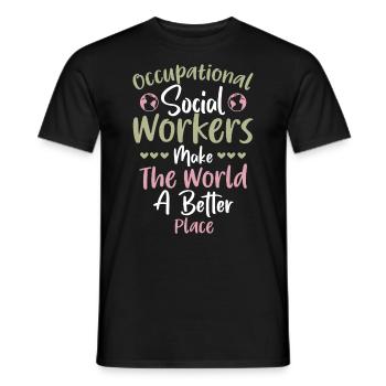 Occupational Social Workers World Better - Männer T-Shirt - Schwarz - Vorne - AI Model Male 178 light (178cm)