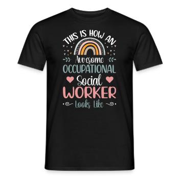 Awesome Occupational Social Worker - Männer T-Shirt - Schwarz - Vorne - AI Model Male 178 light (178cm)