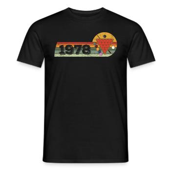 Snooker Snooker player born 1978 Birthday - Men's T-Shirt - black - Front - AI Model Male 178 light (178cm)