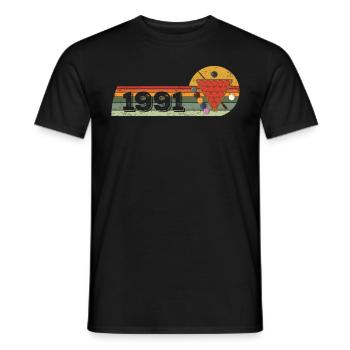 Snooker Snooker player born 1991 Birthday - Men's T-Shirt - black - Front - AI Model Male 178 light (178cm)