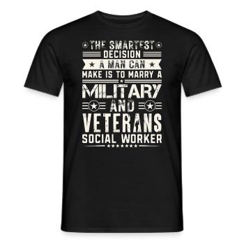 The Smartest Decision A Man Can Make - Men's T-Shirt - black - Front - AI Model Male 178 light (178cm)