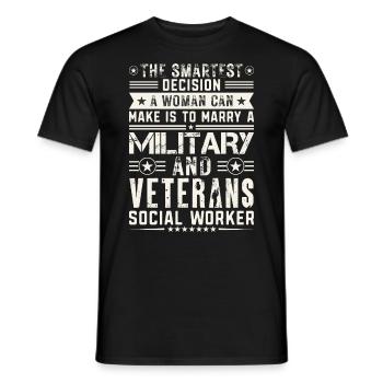The Smartest Decision A Woman Can Make - Men's T-Shirt - black - Front - AI Model Male 178 light (178cm)