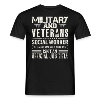 Military And Veterans Social Workers - Männer T-Shirt - Schwarz - Vorne - AI Model Male 178 light (178cm)