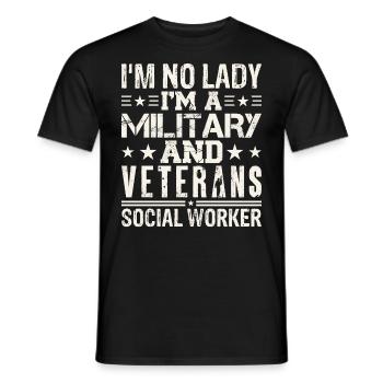 I'm A Military & Veterans Social Worker - Men's T-Shirt - black - Front - AI Model Male 178 light (178cm)
