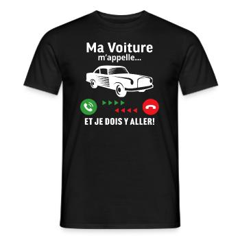 Ma voiture m'appelle voiture classique - T-shirt homme - noir - Devant - AI Model Male 178 light (178cm)