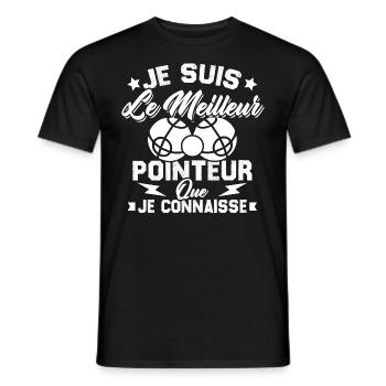 Je Suis Le Meilleur Pointeur Que Je Connaisse - T-shirt homme - noir - Devant - AI Model Male 178 light (178cm)