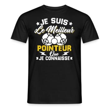 Je Suis Le Meilleur Pointeur Que Je Connaisse - T-shirt homme - noir - Devant - AI Model Male 178 light (178cm)