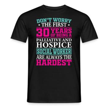 Être un travailleur en soins palliatifs et social - T-shirt homme - noir - Devant - AI Model Male 178 light (178cm)