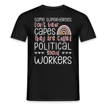 Sone Superheroes Do Not Wear Capes - Men's T-Shirt - black - Front - AI Model Male 178 light (178cm)