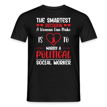 The Smartest Decision A Woman Can Make - Men's T-Shirt - black - Front - AI Model Male 178 light (178cm)