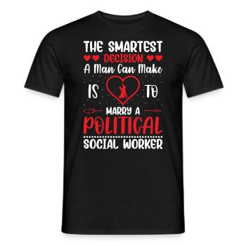 The Smartest Decision A Man Can Make - Men's T-Shirt - black - Front - AI Model Male 178 light (178cm)