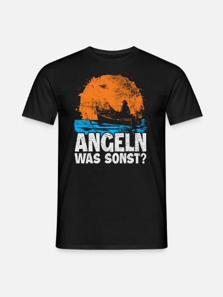 Angeln Fischen | Lustiges Angler - Männer T-Shirt - Schwarz