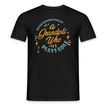 Opa, Der Golf Club Geschenk Golfer Männer Spielt - Männer T-Shirt - Schwarz - Vorne - AI Model Male 178 light (178cm)