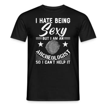 Archaeology Job Profession Work Archaeologist - Men's T-Shirt - black - Front - AI Model Male 178 light (178cm)