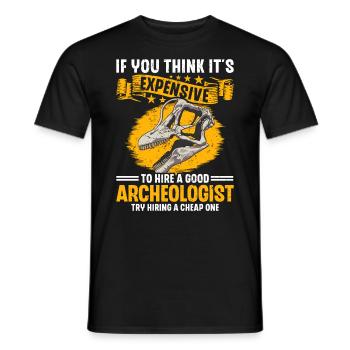 Archaeology Job Profession Work Archaeologist - Men's T-Shirt - black - Front - AI Model Male 178 light (178cm)