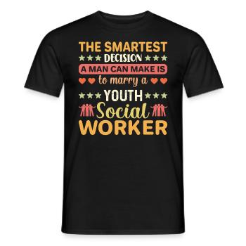 The Smartest Decision A Man Can Make - Men's T-Shirt - black - Front - AI Model Male 178 light (178cm)