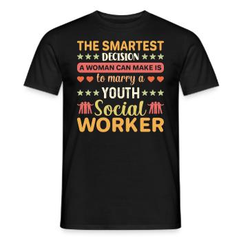The Smartest Decision A Woman Can Make - Men's T-Shirt - black - Front - AI Model Male 178 light (178cm)