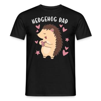 Hedgie Hedgehog Dad Hedgehog - Männer T-Shirt - Schwarz - Vorne - AI Model Male 178 light (178cm)
