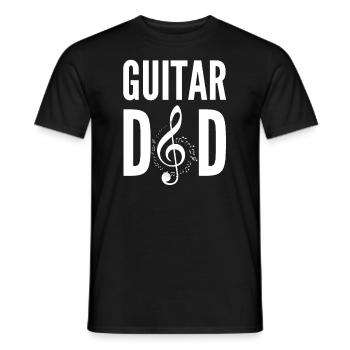 Guitare Papa Musique Treble Clef Cadeau Musicien Père - T-shirt homme - noir - Devant - AI Model Male 178 light (178cm)