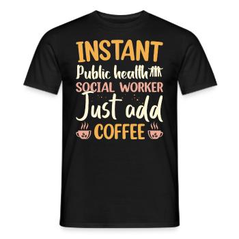 Instant Public Health Social Worker - Men's T-Shirt - black - Front - AI Model Male 178 light (178cm)