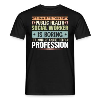 Public Health Worker Smart Profession - Men's T-Shirt - black - Front - AI Model Male 178 light (178cm)