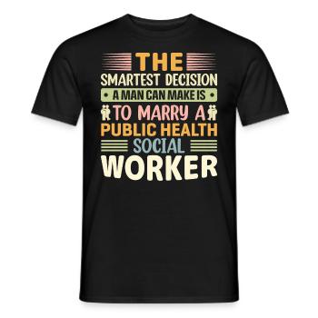 The Smartest Decision A Man Can Make - Men's T-Shirt - black - Front - AI Model Male 178 light (178cm)