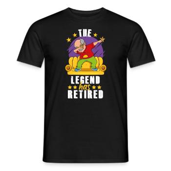 Die Legende hat den Ruhestand Rentner man gift - Männer T-Shirt - Schwarz - Vorne - AI Model Male 178 light (178cm)