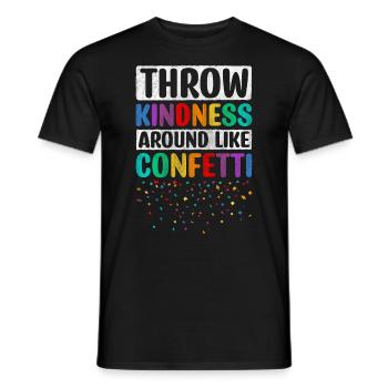 Jetez de la gentillesse comme des confettis motivants - T-shirt homme - noir - Devant - AI Model Male 178 light (178cm)