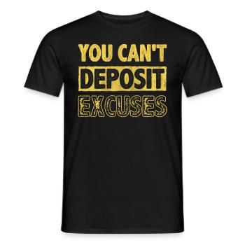 Vous ne pouvez pas déposer d’excuses inspirez l’encouragement - T-shirt homme - noir - Devant - AI Model Male 178 light (178cm)