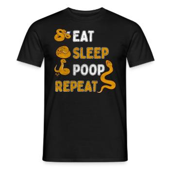 Snake Whisperer Python Boa Reptile Serpent Snake - Männer T-Shirt - Schwarz - Vorne - AI Model Male 178 light (178cm)