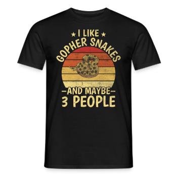 Gopher Snakes And Maybe 3 People Boa Reptile - Men's T-Shirt - black - Front - AI Model Male 178 light (178cm)