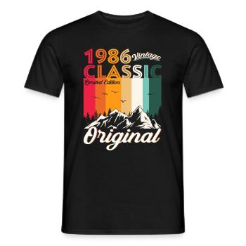 Original 1986 36ème Anniversaire Cadeau Hommes Femmes - T-shirt homme - noir - Devant - AI Model Male 178 light (178cm)