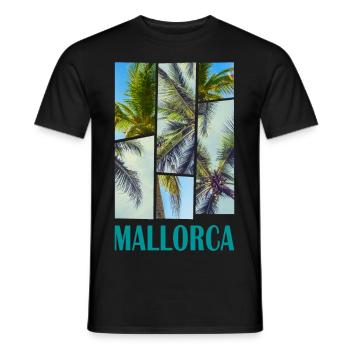 Mallorca Sommer Sonne Strand Meer Palmen Urlaub - Männer T-Shirt - Schwarz - Vorne - AI Model Male 178 light (178cm)