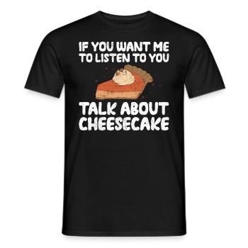 Parlez de Cheesecake Baker Baking Food lover - T-shirt homme - noir - Devant - AI Model Male 178 light (178cm)