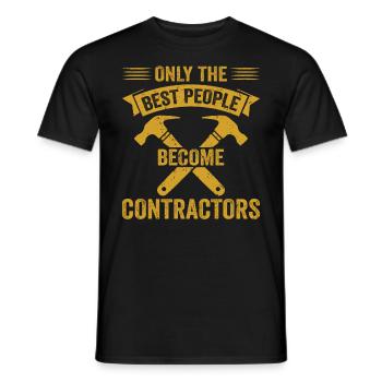 Entrepreneur général Construction Bricoleur Constructeur - T-shirt homme - noir - Devant - AI Model Male 178 light (178cm)