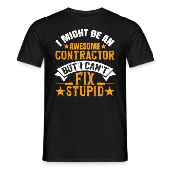 Je suis un entrepreneur génial mais je ne peux pas réparer stupide - T-shirt homme - noir - Devant - AI Model Male 178 light (178cm)