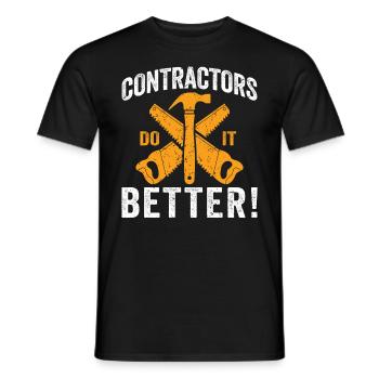 Les entrepreneurs font mieux construction Bricoleur - T-shirt homme - noir - Devant - AI Model Male 178 light (178cm)