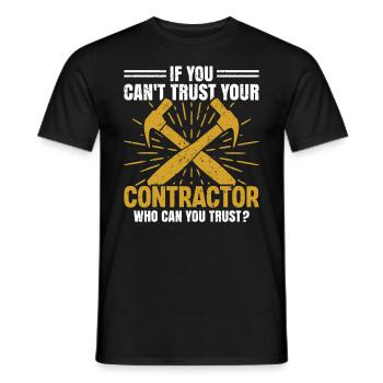 Entrepreneur général Construction Bricoleur Constructeur - T-shirt homme - noir - Devant - AI Model Male 178 light (178cm)